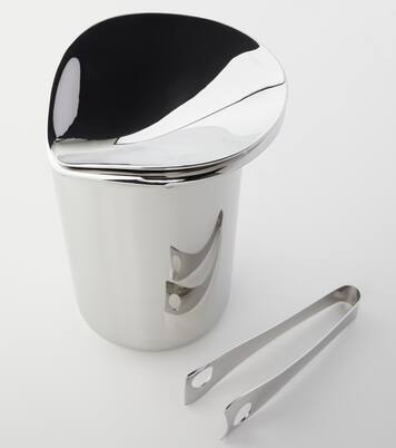 Wine & Bar stainless steel ice bucket and tongs set by Thomas Sandell | Georg Jensen