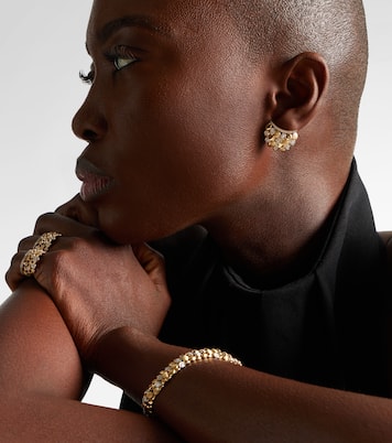 Orecchino singolo Blossom in oro 14kt con diamanti | Rainbow K