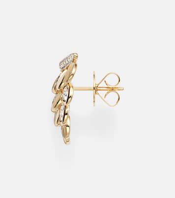 Orecchino singolo Blossom in oro 14kt con diamanti | Rainbow K