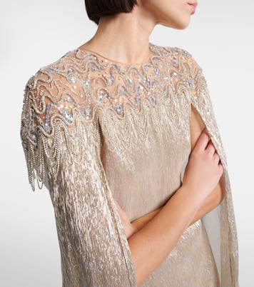 Verzierte Robe aus Seide | Oscar de la Renta