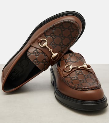 Gucci Horsebit GG leather loafers | Gucci