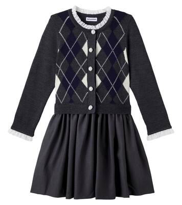 فستان من الصوف بنقشة الأرجيل | Self-Portrait Kids