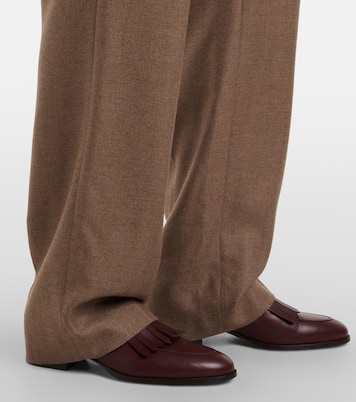 Chad pleated cashmere and silk wide-leg pants | Loro Piana