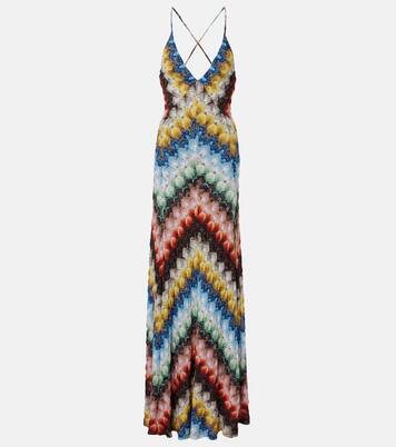 Open-back lamé maxi dress | Missoni