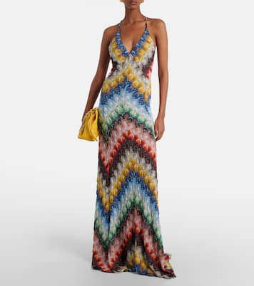 Open-back lamé maxi dress | Missoni