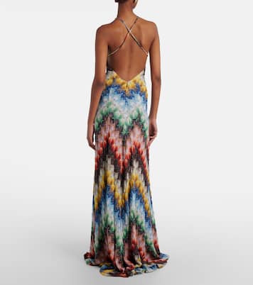 Open-back lamé maxi dress | Missoni