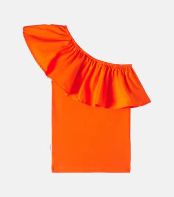 Rebecca ruffled cotton-blend poplin top | Molo