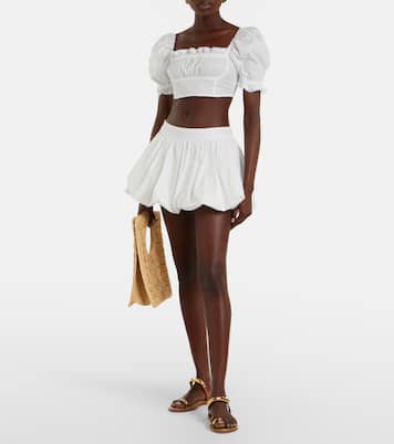 Crop top Ligia in popeline di cotone | Bananhot