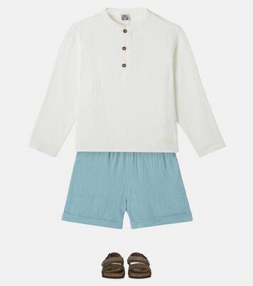 Henley-Top Noah aus Baumwoll-Gaze | Bonton