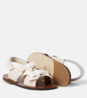 Charlotte bow-detail leather sandals | PèPè