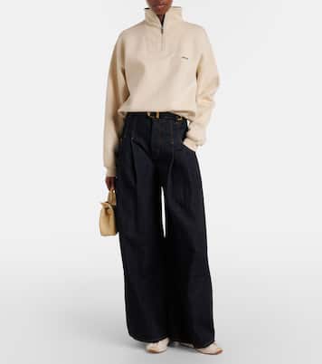 Leather-trimmed canvas sneakers | Jacquemus