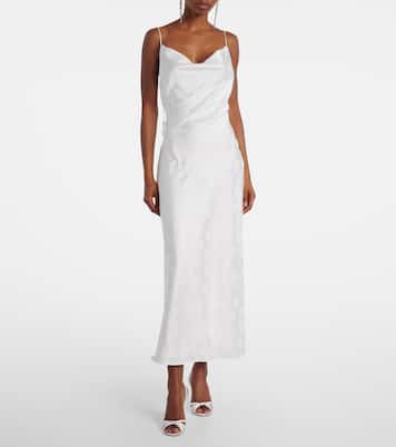 Bridal satin midi dress | Rotate