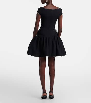 Bow-detail distressed tweed minidress | Shushu/Tong