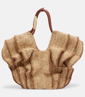 Bolso al hombro Goldentime Small de rafia | Zimmermann