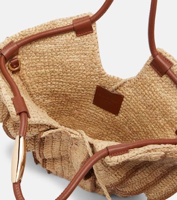 Bolso al hombro Goldentime Small de rafia | Zimmermann