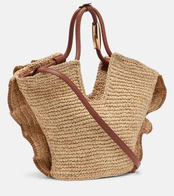 Bolso al hombro Goldentime Small de rafia | Zimmermann