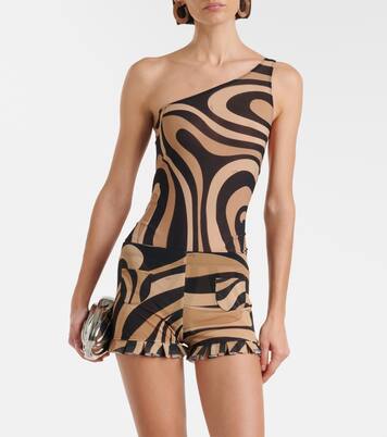 Marmo ruffled mesh shorts | Pucci