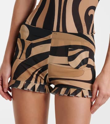 Marmo ruffled mesh shorts | Pucci