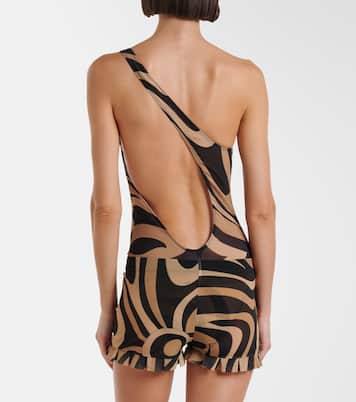 Marmo ruffled mesh shorts | Pucci