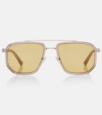 Lettering aviator sunglasses | Gucci