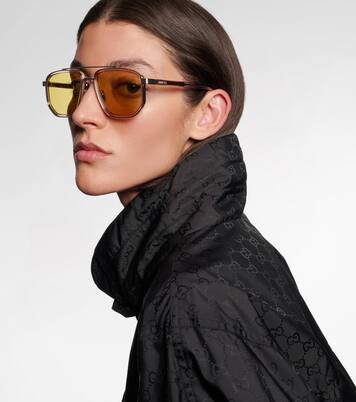 Lettering aviator sunglasses | Gucci