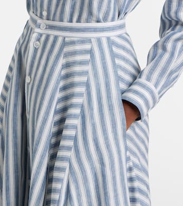 Shamus striped linen maxi skirt | Ralph Lauren Collection