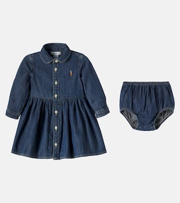 Baby Set aus Jeanskleid und Höschen | Polo Ralph Lauren Kids