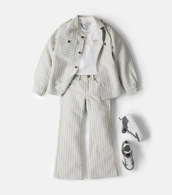 Logo cotton piqué polo shirt | Versace Kids