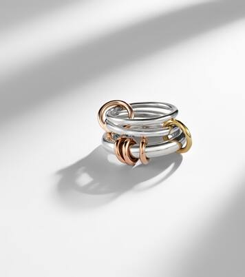 Orion sterling silver and 18kt gold linked rings | Spinelli Kilcollin