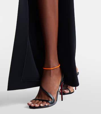 Fußkettchen Giada aus Sterlingsilber mit 18kt Weißgold und Emaille | Eéra