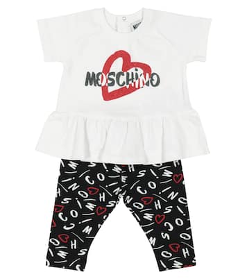 Bébé – Ensemble t-shirt et legging en coton mélangé | Moschino Kids