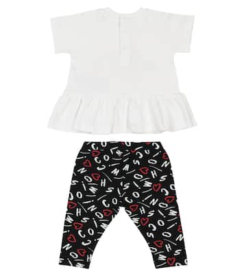 Bébé – Ensemble t-shirt et legging en coton mélangé | Moschino Kids