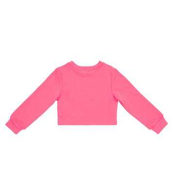 Sweat-shirt raccourci en coton à logo | Balmain Kids