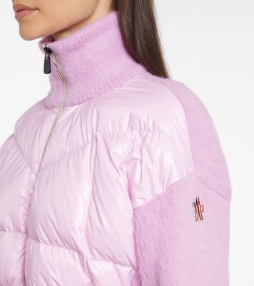 Tricot alpaca wool-blend down cardigan | Moncler Grenoble