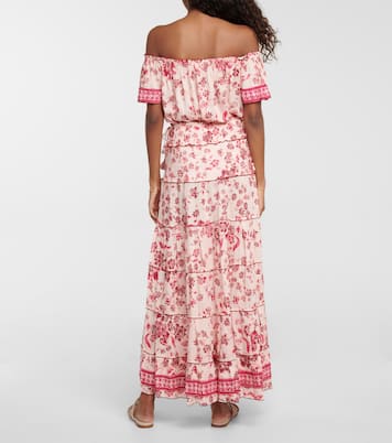 Gonna lunga Camila con stampa floreale | Poupette St Barth