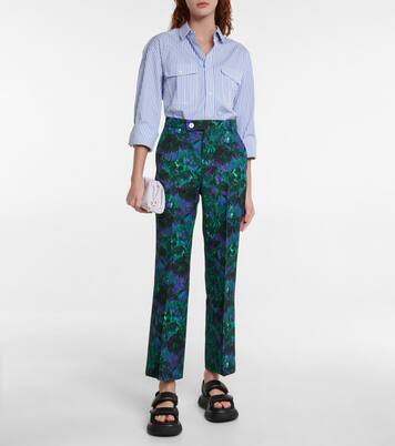 Pantalon raccourci à fleurs | Plan C