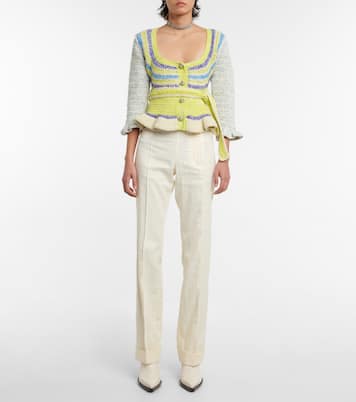 Crochet cotton-blend cardigan | Ganni