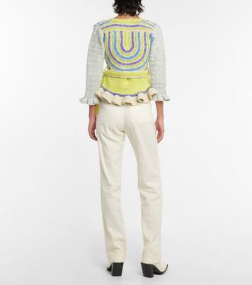 Crochet cotton-blend cardigan | Ganni