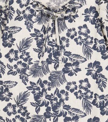 Hibiscus linen and cotton blouse | The New Society