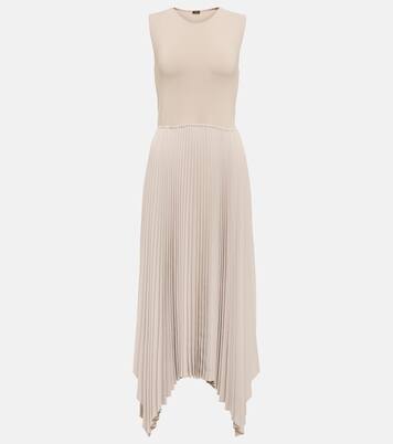 Dera pleated crêpe midi dress | Joseph