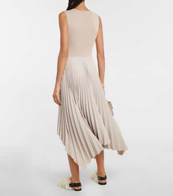 Dera pleated crêpe midi dress | Joseph