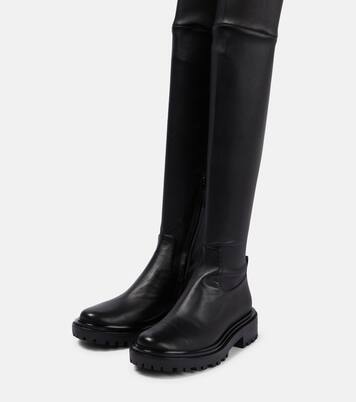 Overknee-Stiefel Utililty Lug aus Leder | Tory Burch