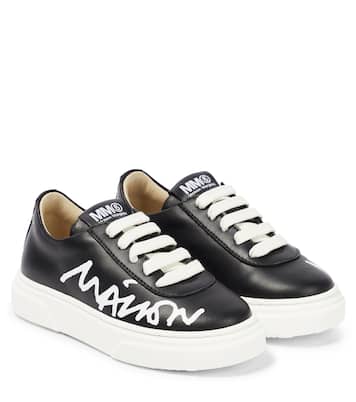 Logo leather sneakers | MM6 Maison Margiela Kids