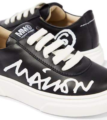 Logo leather sneakers | MM6 Maison Margiela Kids