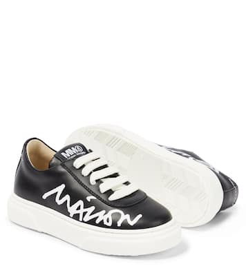 Logo leather sneakers | MM6 Maison Margiela Kids