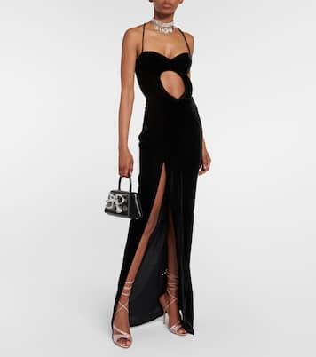 Verzierte Sandalen aus Satin | Alessandra Rich