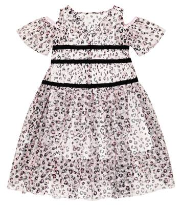 Leopard-print tulle dress | Monnalisa