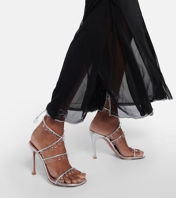 Verzierte Sandalen Tina aus Leder | Amina Muaddi