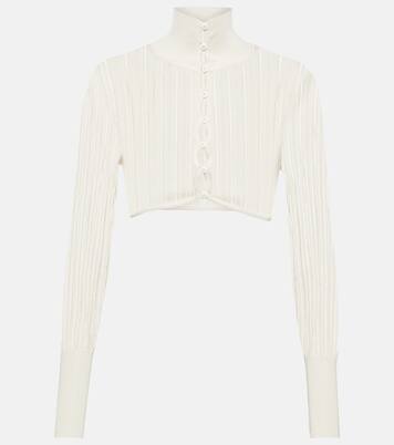 Ribbed-knit cropped cardigan | Alaïa