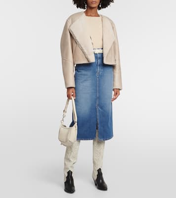 Lederjacke Ostya mit Shearling | Isabel Marant